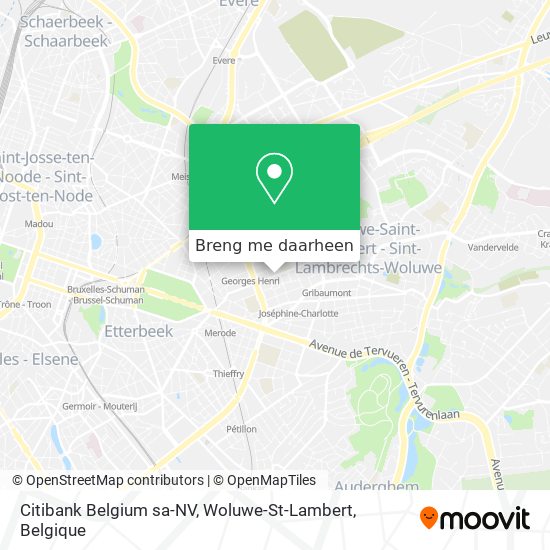 Citibank Belgium sa-NV, Woluwe-St-Lambert kaart