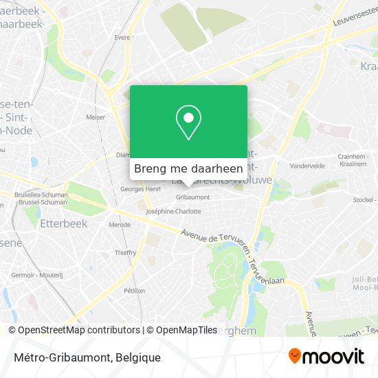 Métro-Gribaumont kaart