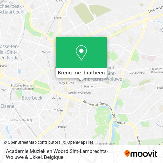 Academie Muziek en Woord Sint-Lambrechts-Woluwe & Ukkel kaart