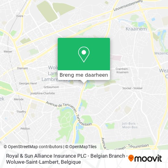 Royal & Sun Alliance Insurance PLC - Belgian Branch - Woluwe-Saint-Lambert kaart
