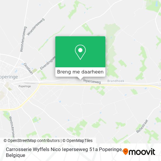 Carrosserie Wyffels Nico Ieperseweg 51a Poperinge kaart