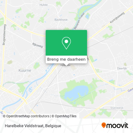 Harelbeke Veldstraat kaart
