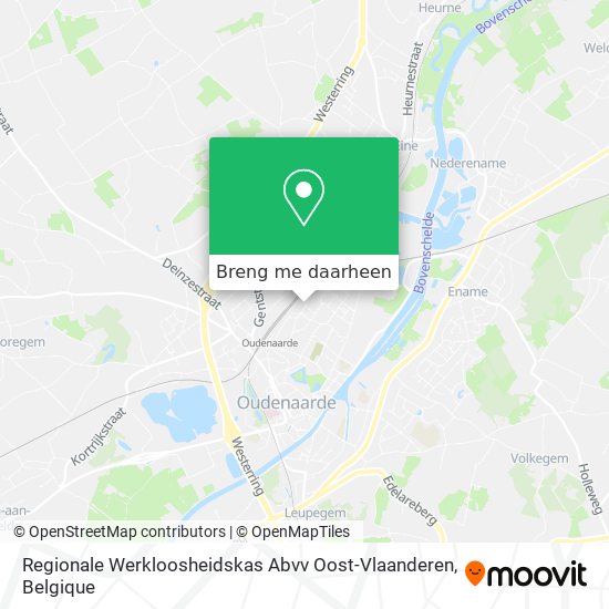Regionale Werkloosheidskas Abvv Oost-Vlaanderen kaart