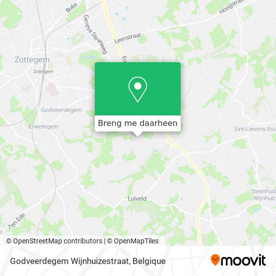 Godveerdegem Wijnhuizestraat kaart