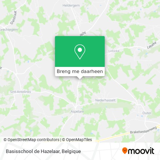 Basisschool de Hazelaar kaart