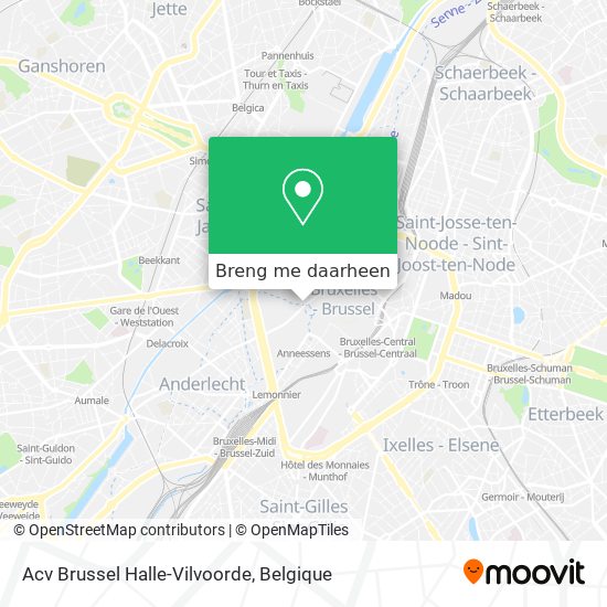 Acv Brussel Halle-Vilvoorde kaart
