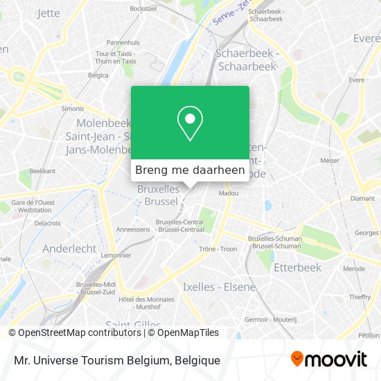 Mr. Universe Tourism Belgium kaart