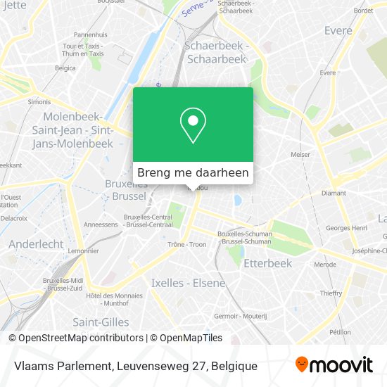 Vlaams Parlement, Leuvenseweg 27 kaart