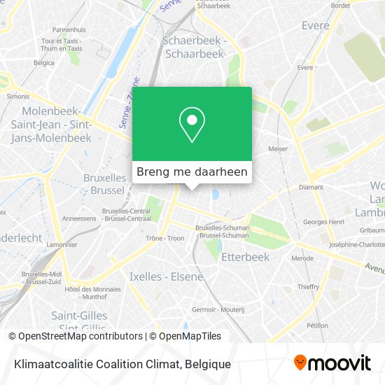 Klimaatcoalitie Coalition Climat kaart