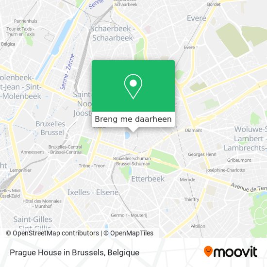 Prague House in Brussels kaart