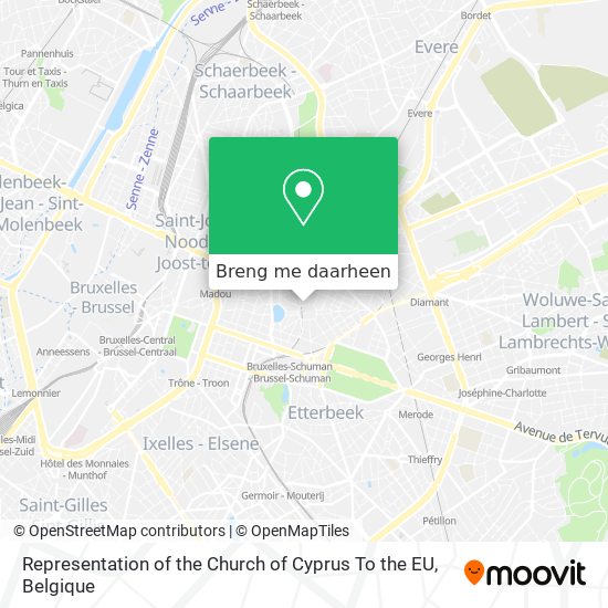 Representation of the Church of Cyprus To the EU kaart