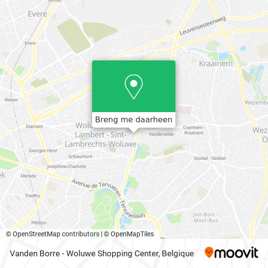 Vanden Borre - Woluwe Shopping Center kaart