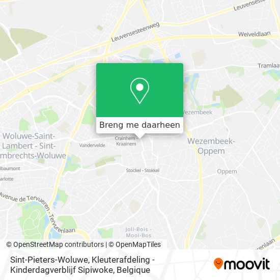 Sint-Pieters-Woluwe, Kleuterafdeling - Kinderdagverblijf Sipiwoke kaart