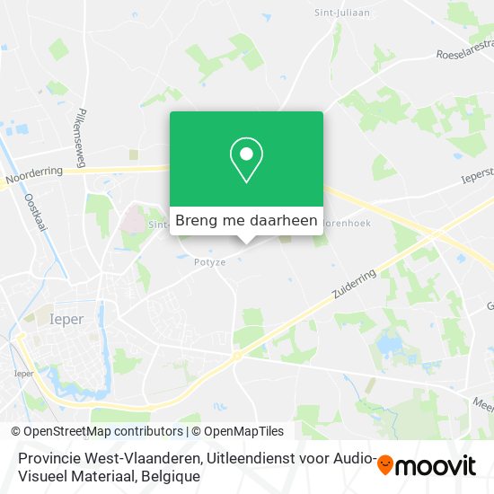 Provincie West-Vlaanderen, Uitleendienst voor Audio-Visueel Materiaal kaart