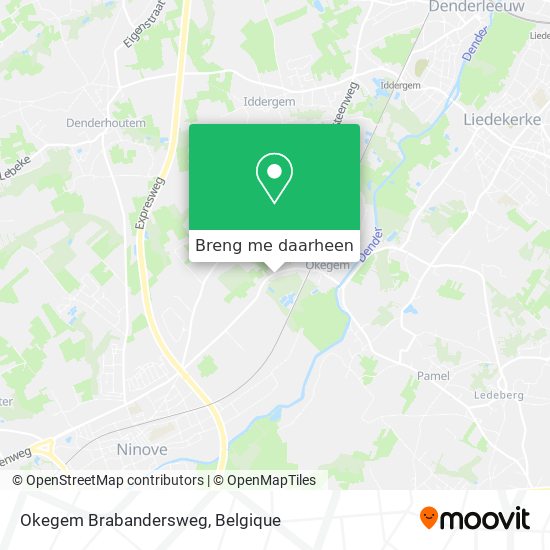 Okegem Brabandersweg kaart