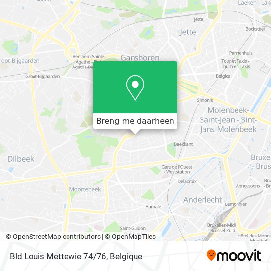 Bld Louis Mettewie 74/76 kaart