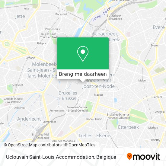 Uclouvain Saint-Louis Accommodation kaart