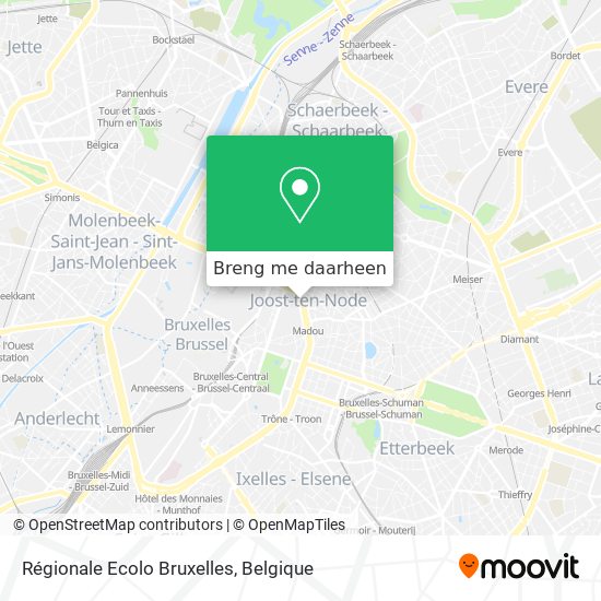 Régionale Ecolo Bruxelles kaart