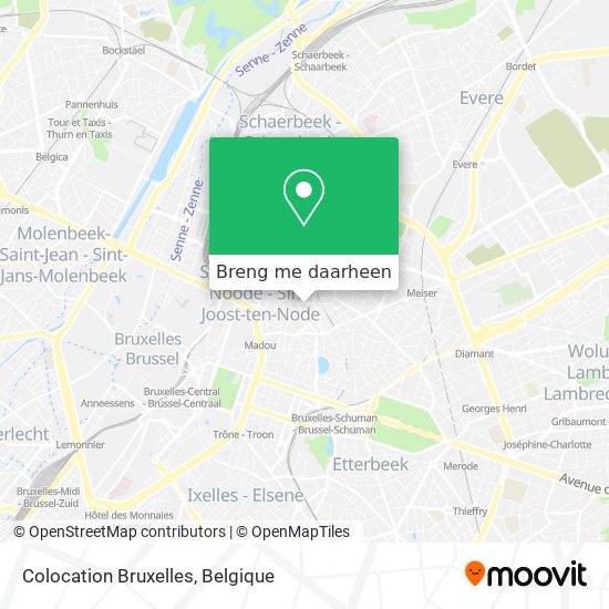 Colocation Bruxelles kaart