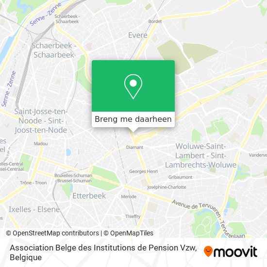 Association Belge des Institutions de Pension Vzw kaart