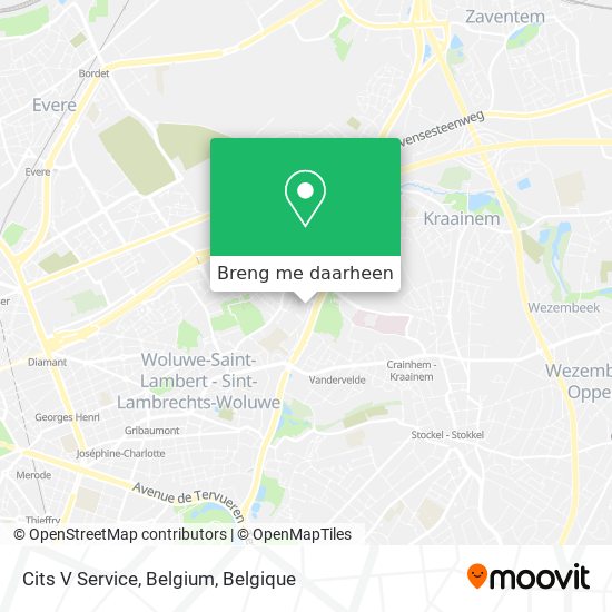 Cits V Service, Belgium kaart