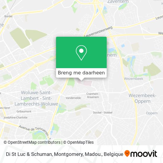 Di St Luc & Schuman, Montgomery, Madou. kaart