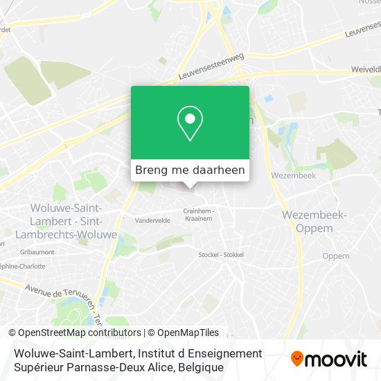 Woluwe-Saint-Lambert, Institut d Enseignement Supérieur Parnasse-Deux Alice kaart