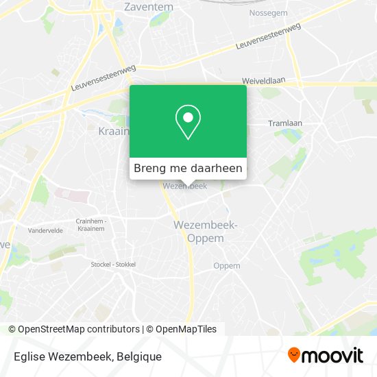 Eglise Wezembeek kaart