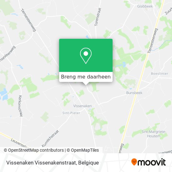 Vissenaken Vissenakenstraat kaart