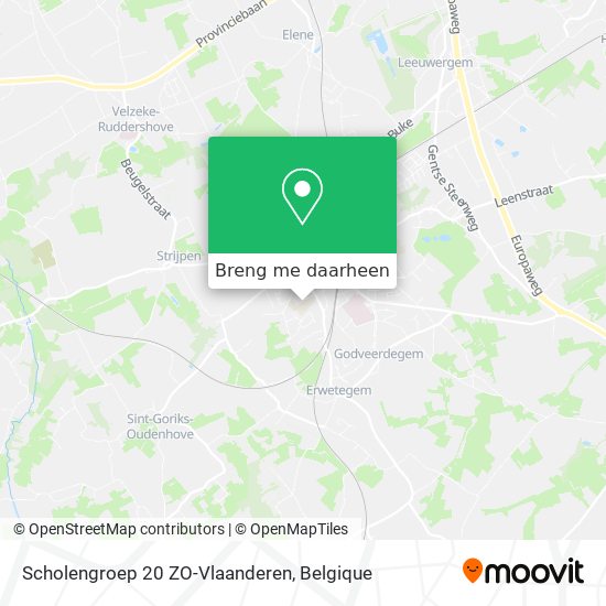 Scholengroep 20 ZO-Vlaanderen kaart