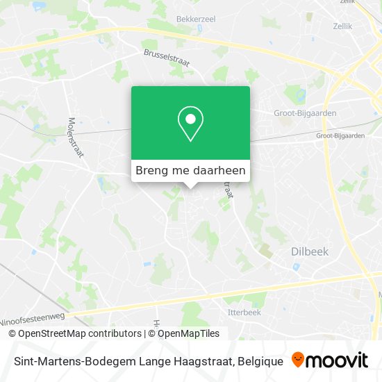 Sint-Martens-Bodegem Lange Haagstraat kaart