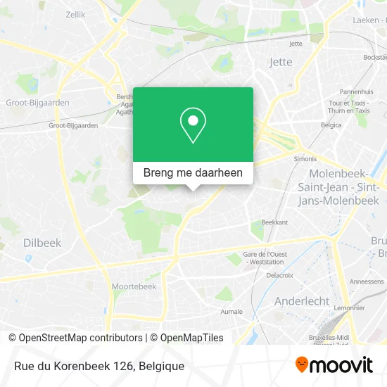 Rue du Korenbeek 126 kaart