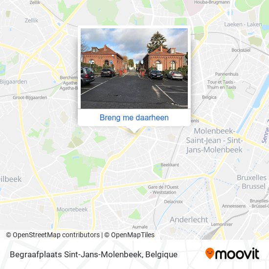 Begraafplaats Sint-Jans-Molenbeek kaart