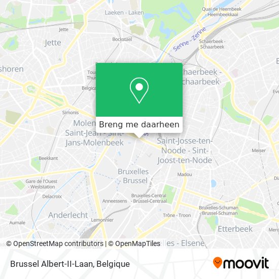 Brussel Albert-II-Laan kaart