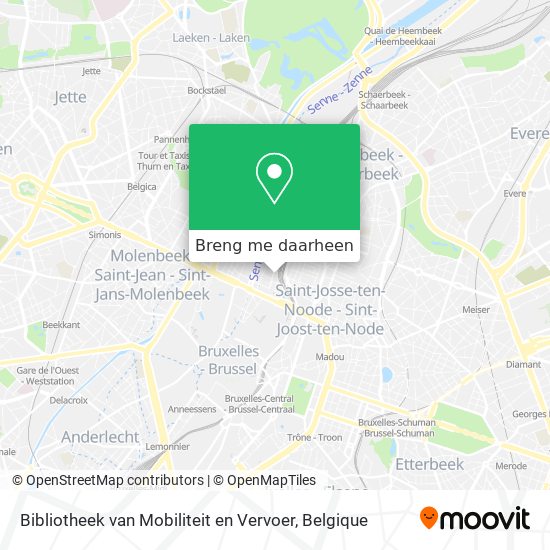 Bibliotheek van Mobiliteit en Vervoer kaart