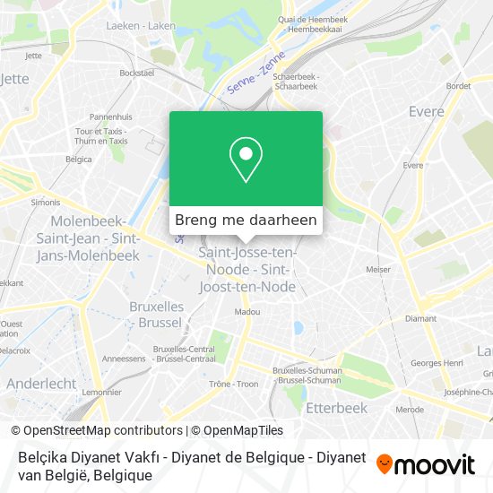 Belçika Diyanet Vakfı - Diyanet de Belgique - Diyanet van België kaart