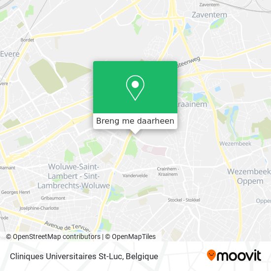 Cliniques Universitaires St-Luc kaart