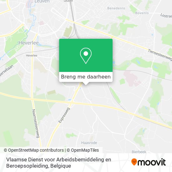 Vlaamse Dienst voor Arbeidsbemiddeling en Beroepsopleiding kaart