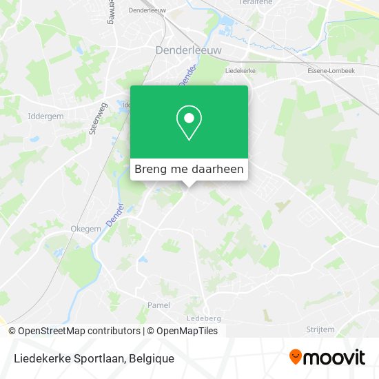 Liedekerke Sportlaan kaart