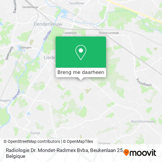 Radiologie Dr. Mondet-Radimex Bvba, Beukenlaan 25 kaart