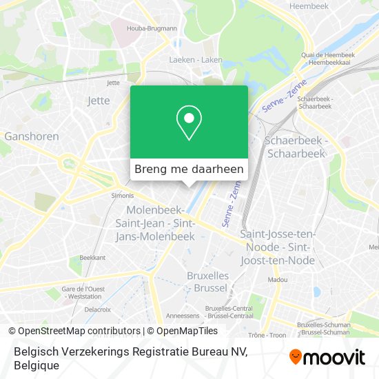 Belgisch Verzekerings Registratie Bureau NV kaart