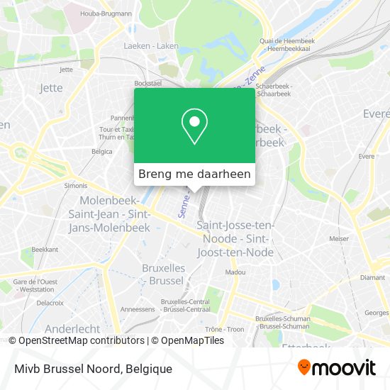 Mivb Brussel Noord kaart