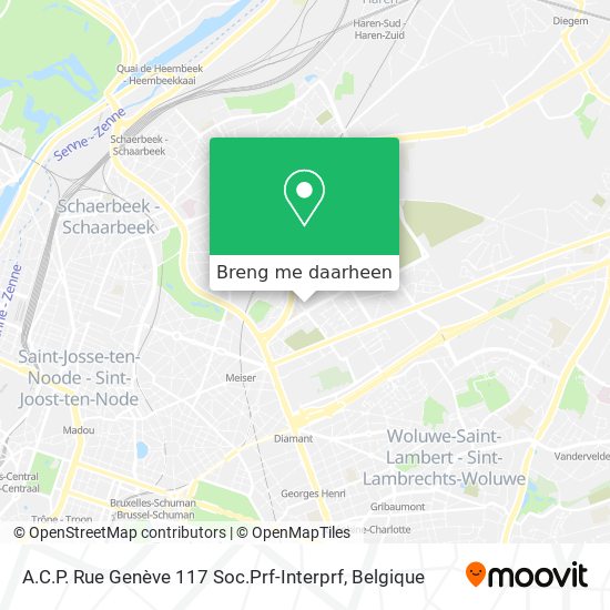A.C.P. Rue Genève 117 Soc.Prf-Interprf kaart