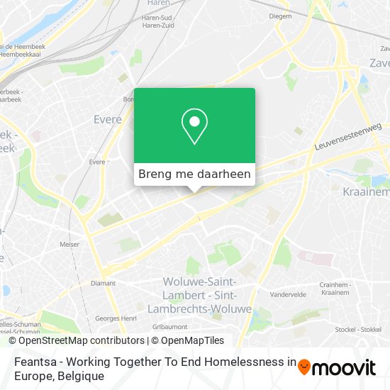 Feantsa - Working Together To End Homelessness in Europe kaart