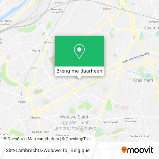 Sint-Lambrechts-Woluwe Tol kaart