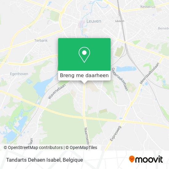 Tandarts Dehaen Isabel kaart