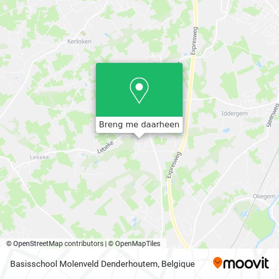 Basisschool Molenveld Denderhoutem kaart