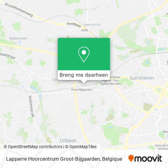 Lapperre Hoorcentrum Groot-Bijgaarden kaart