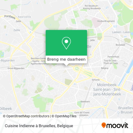 Cuisine Indienne à Bruxelles kaart