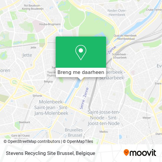 Stevens Recycling Site Brussel kaart